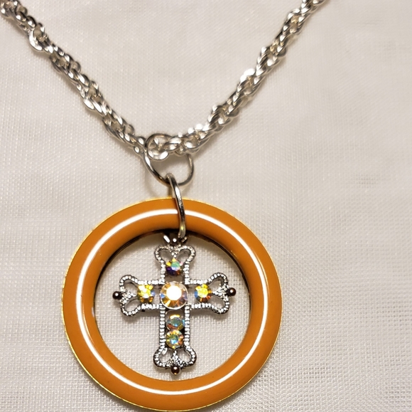 Vintage Swarovski Cross with Silver Chain - Picture 1 of 4